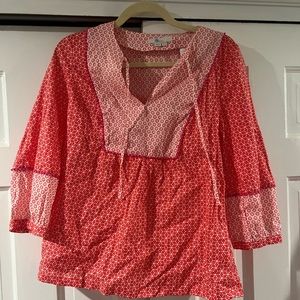 Boden pink/orange blouse size 6 excellent used condition
